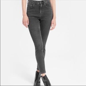 Everlane High-Rise Faded Black Skinny Jeans Sz 26